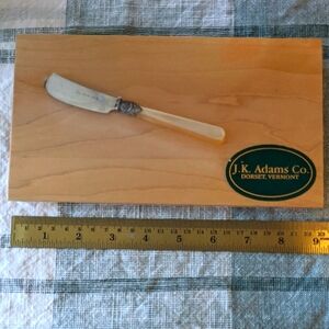 Wooden Pate Board and Spreader JK Adams Co. Dorset, Vermont Charcuterie Cheese